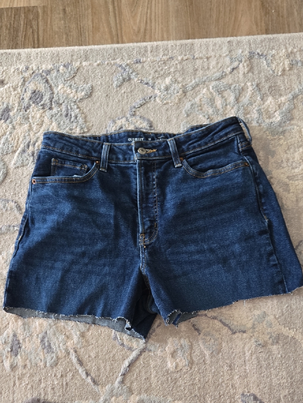 Old Navy Dark Blue Denim High-Rise Shorts